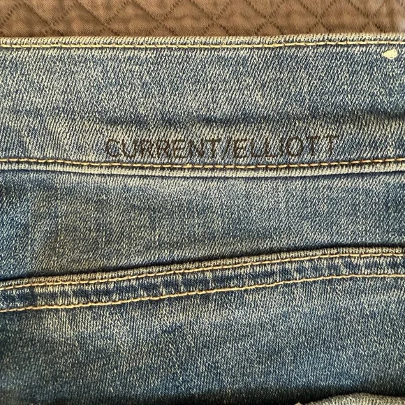 Current/Elliott Women's Distressed Blue Skinny Jeans - Picture 9 of 10